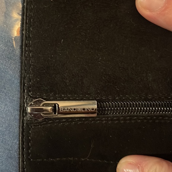 Bandolino Black Leather Suede Tall Dress Boots Heel Size 7.5 - Picture 9 of 9